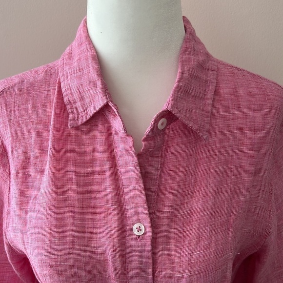 Lilibleu l 100% Linen Pink Tunic - Picture 2 of 5